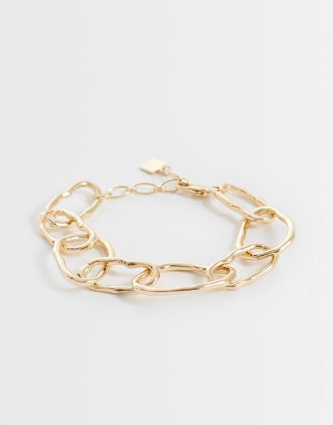 ASOS DESIGN - Bracelet chaîne à maillons effet fondu - Doré - view 1