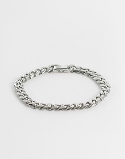 ASOS DESIGN - Bracelet chaîne en acier inoxydable imperméable - Argenté - view 1
