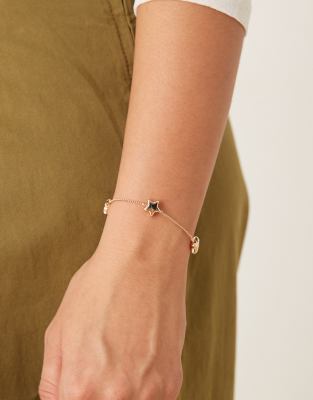 ASOS DESIGN - Bracelet d'amitié avec étoiles bombées - Doré