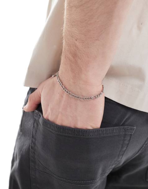 ASOS DESIGN - Bracelet en maille alternée - Argenté - view 1