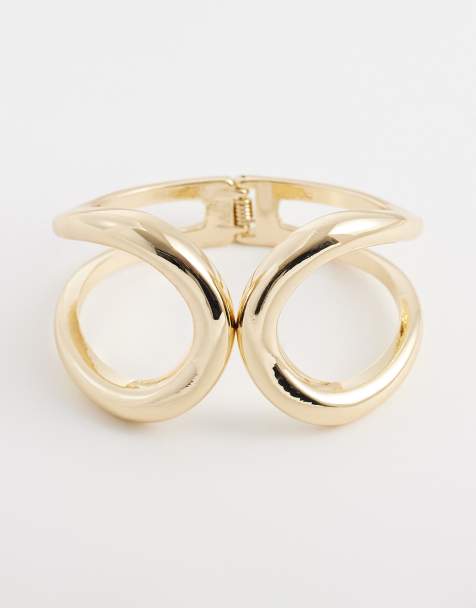 ASOS DESIGN - Bracelet jonc de forme abstraite - Doré - view 1