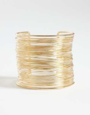 ASOS DESIGN - Bracelets joncs à fils multiples - Doré