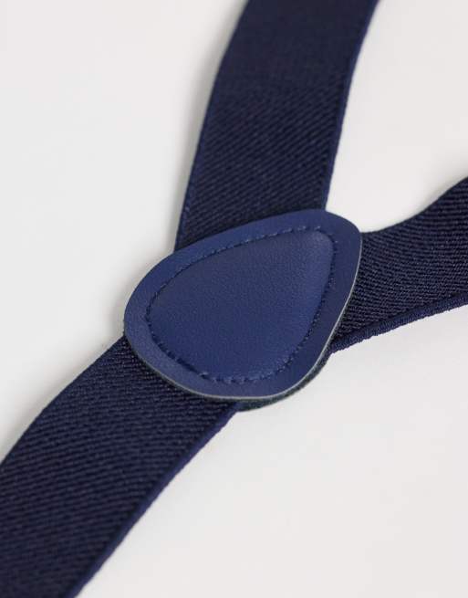 ASOS DESIGN braces in navy, 3 of 3