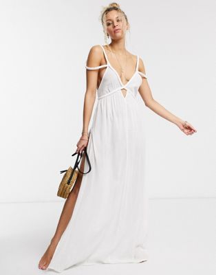 asos white long dress