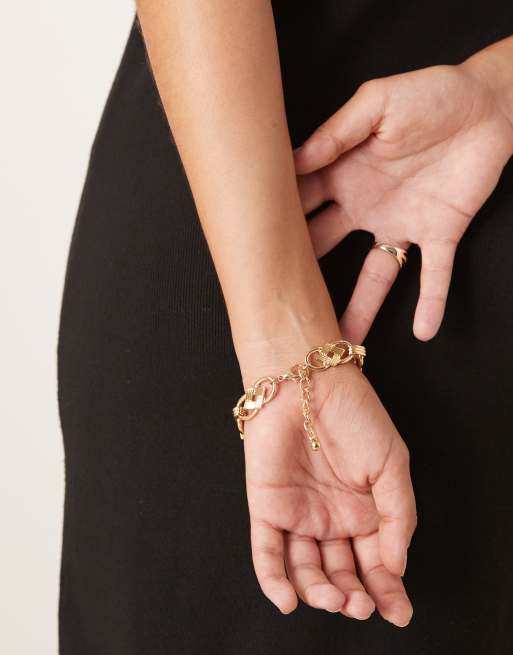 ASOS DESIGN – Bransoleta łańcuszkowa w stylu vintage w odcieniu złotym, 3 z 3