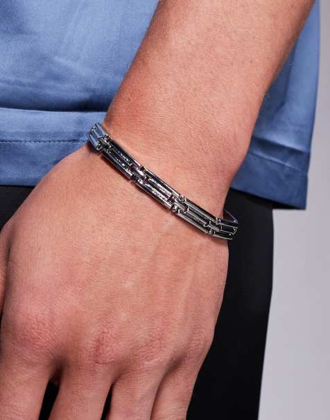 ASOS DESIGN – Bransoleta z tłoczeniami w kolorze srebra - view 1