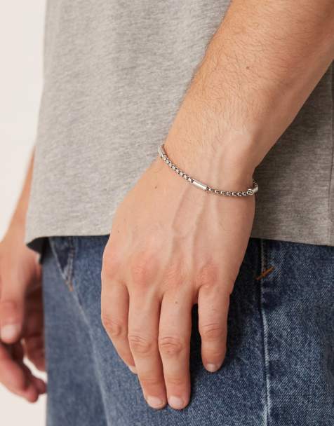 ASOS DESIGN – Bransoletka łańcuszkowa z wodoodpornej stali nierdzewnej w odcieniu srebra - view 1