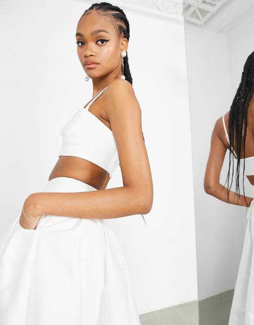 ASOS DESIGN - Brassière da matrimonio a pieghe stile bustino, 4 di 4