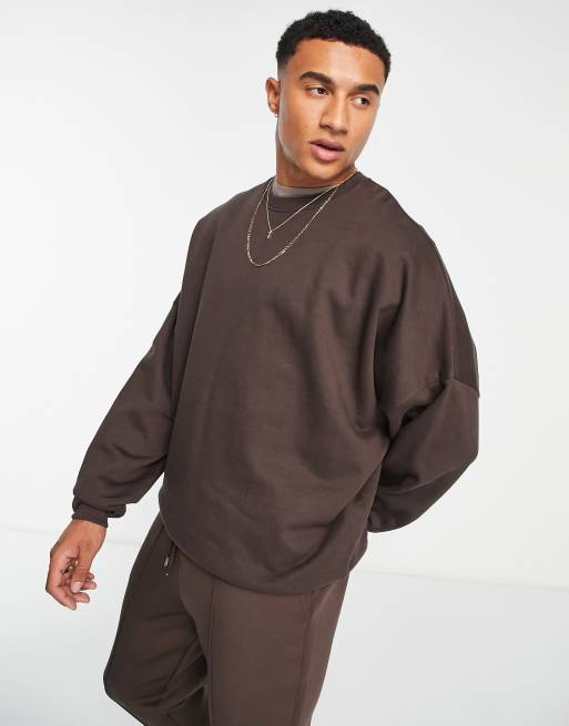ASOS DESIGN – Brązowa bluza oversize, 3 z 4
