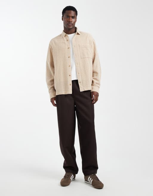 ASOS DESIGN – Brązowa koszula oversize w kratę, 3 z 5