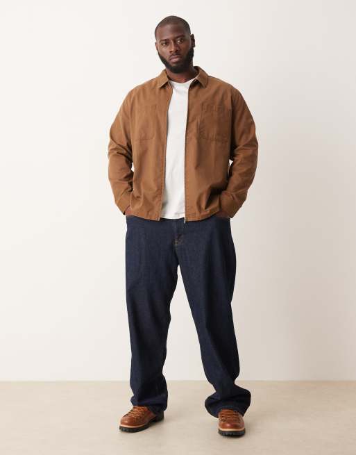 ASOS DESIGN – Brązowa koszula wierzchnia z woskowanej bawełny, 5 z 5