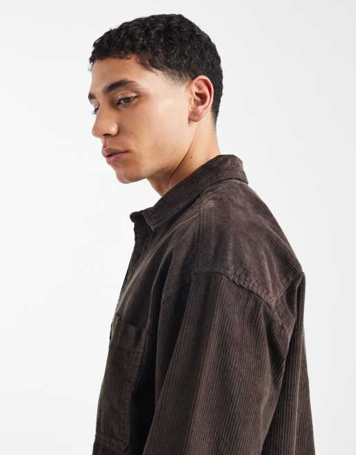 ASOS DESIGN – Brązowa koszula wierzchnia ze sztruksu, 4 z 5