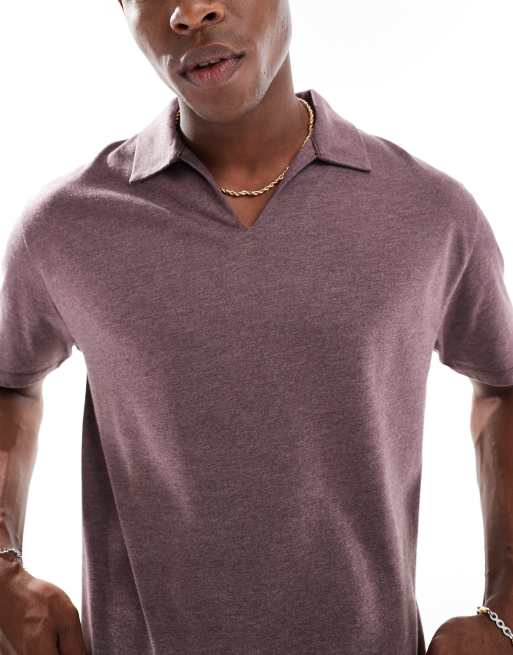 ASOS DESIGN – Brązowa koszulka polo o luźnym kroju  , 3 z 4