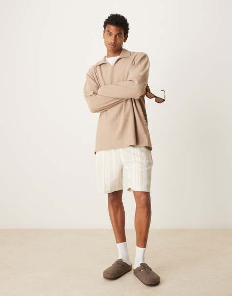 ASOS DESIGN – Brązowa koszulka polo oversize - view 1