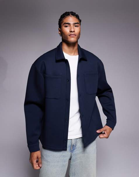 ASOS DESIGN – Brązowa kurtka Harrington oversize z grubego dżerseju 400 g/m² - view 1