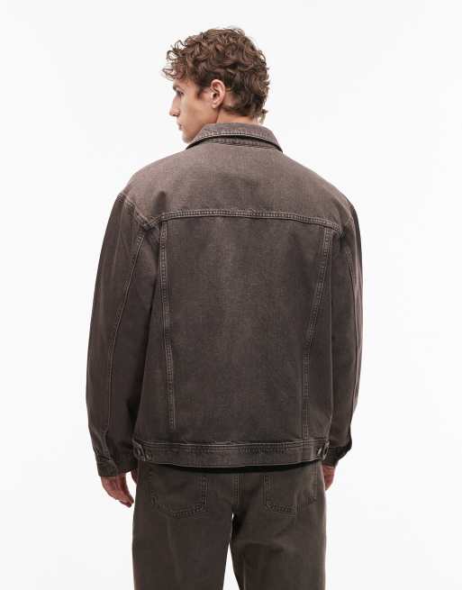 ASOS DESIGN – Brązowa kurtka jeansowa, część zestawu, 3 z 5