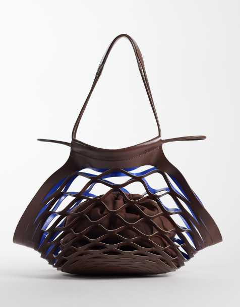 ASOS DESIGN – Brązowa obszerna torba typu tote z laserowo wycinanym wzorem - view 1