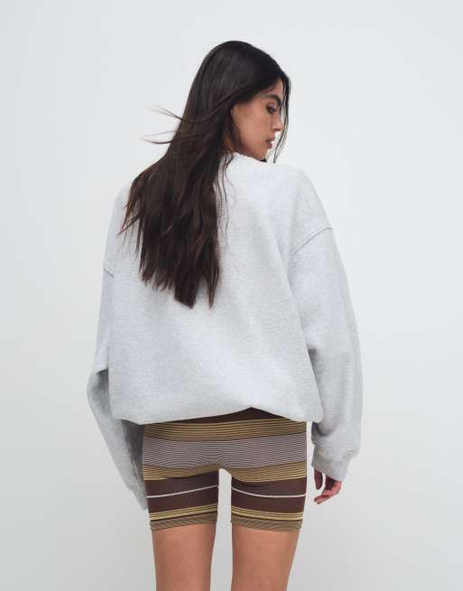 ASOS DESIGN – Brązowe bardzo krótkie bezszwowe szorty w paski, 4 z 9