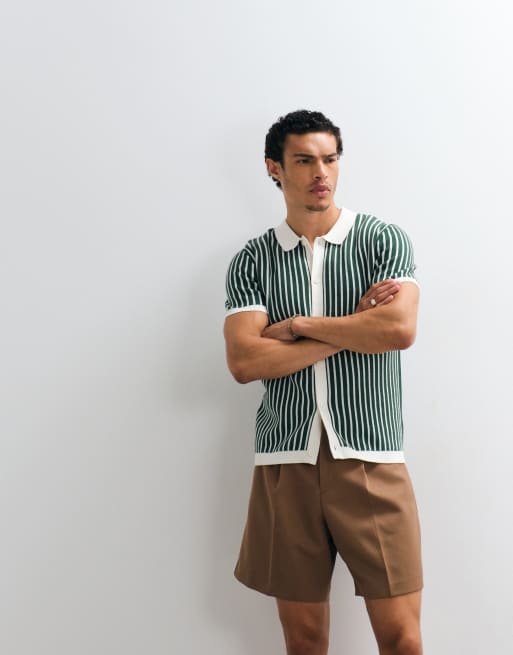 ASOS DESIGN – Brązowe dopasowane szerokie szorty z zakładkami, 2 z 9