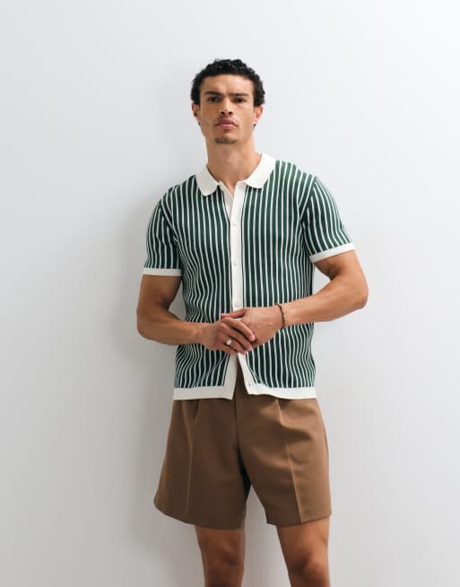 ASOS DESIGN – Brązowe dopasowane szerokie szorty z zakładkami, 4 z 9