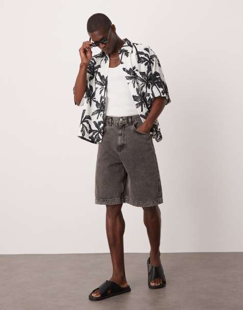 ASOS DESIGN – Brązowe długie jortsy jeansowe - view 1
