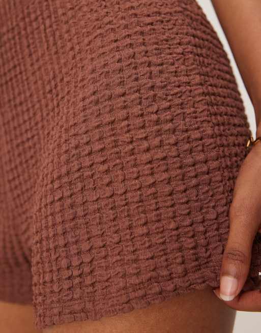ASOS DESIGN – Brązowe fakturowane szorty, część zestawu, 3 z 5