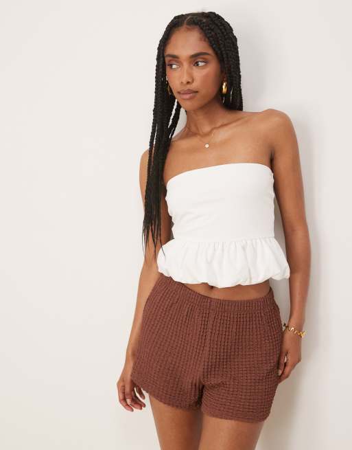 ASOS DESIGN – Brązowe fakturowane szorty, część zestawu, 4 z 5