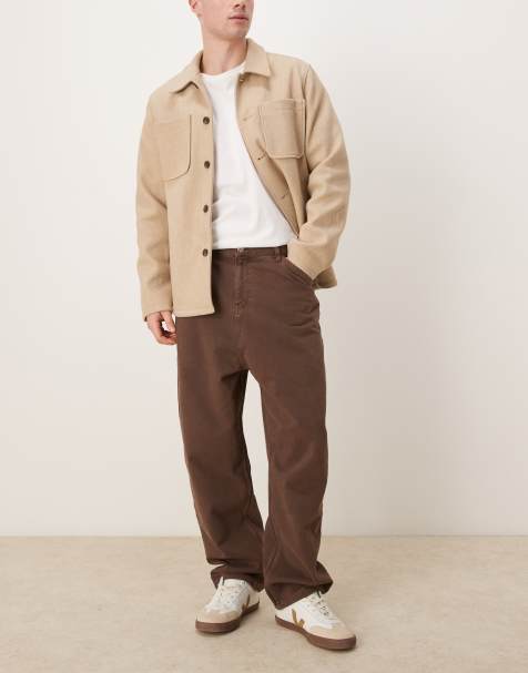 ASOS DESIGN – Brązowe jeansy o kroju skater skater - view 1