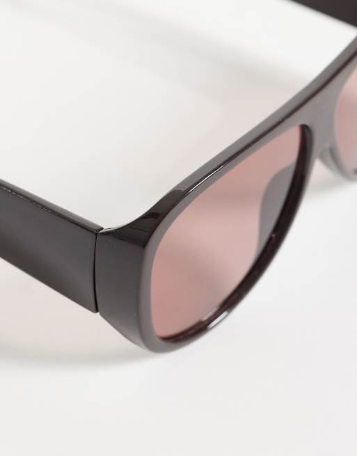 ASOS DESIGN – Brązowe okulary przeciwsłoneczne oversize typu aviator, 2 z 3