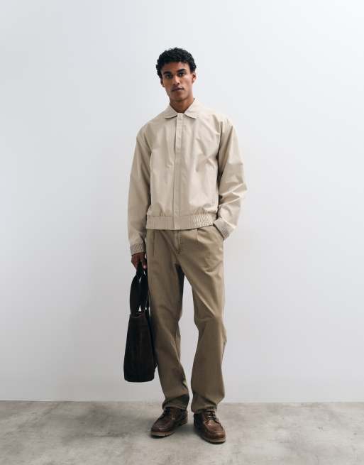 ASOS DESIGN – Brązowe spodnie barrel z zakładkami, 2 z 5