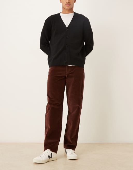 ASOS DESIGN – Brązowe spodnie sztruksowe o prostym kroju, 2 z 5