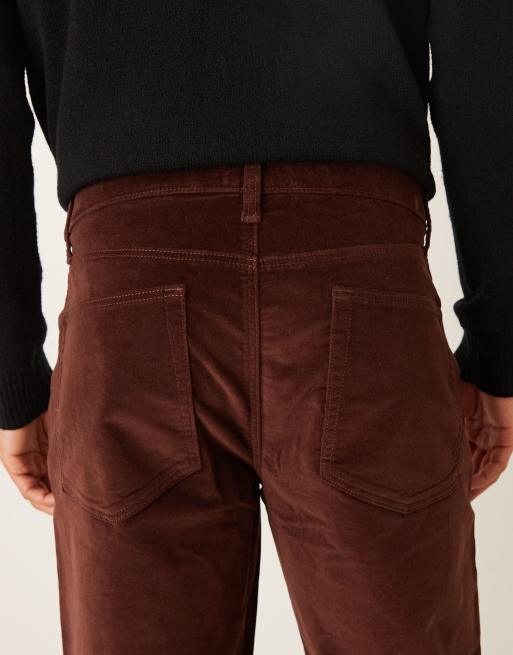 ASOS DESIGN – Brązowe spodnie sztruksowe o prostym kroju, 5 z 5