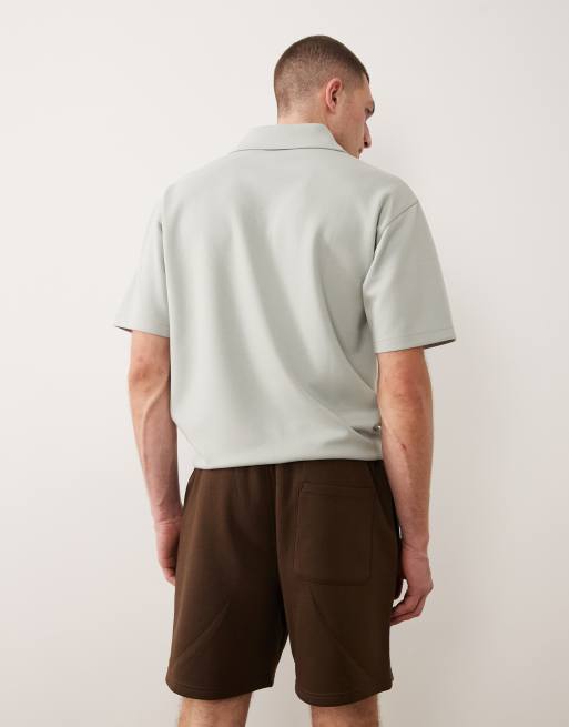 ASOS DESIGN – Brązowe średniej długości szorty basic oversize z dżerseju, 3 z 5