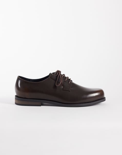 ASOS DESIGN – Brązowe sznurowane buty derby - view 1