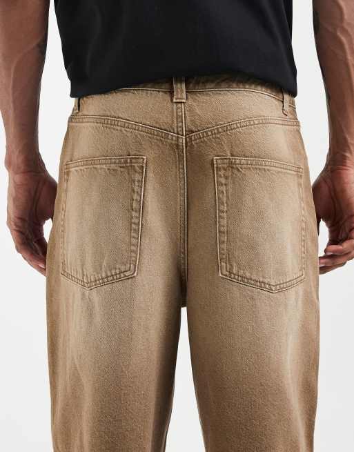 ASOS DESIGN – Brązowe szorty jeansowe o luźnym kroju , 4 z 5