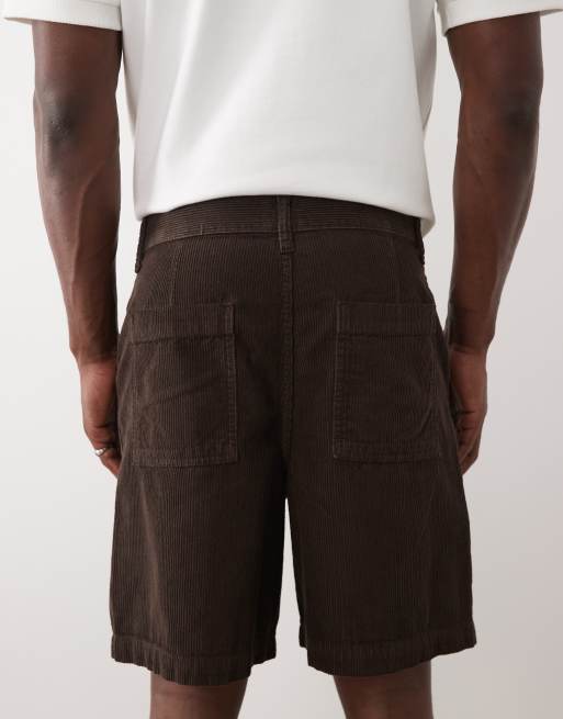 ASOS DESIGN – Brązowe sztruksowe jortsy, 5 z 5