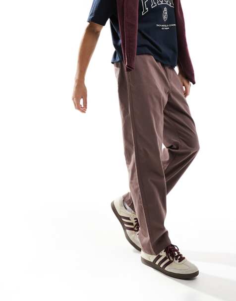 ASOS DESIGN – Brązowe wciągane chinosy o prostym kroju - view 1