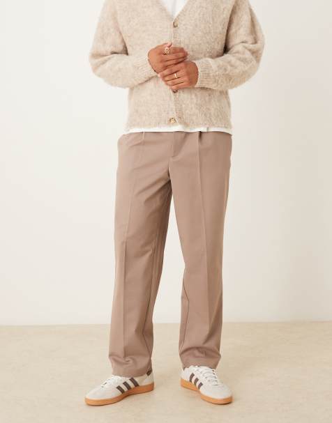 ASOS DESIGN – Brązowe zwężane spodnie oversize - view 1