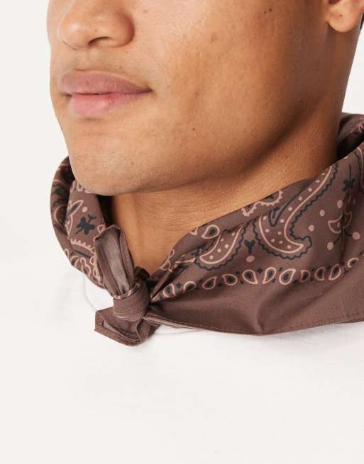 ASOS DESIGN – Brązowo-biała bandana we wzór paisley , 3 z 3