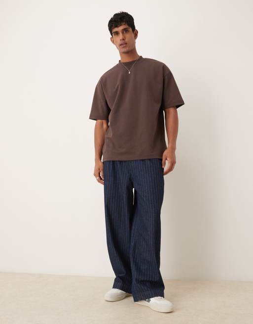 ASOS DESIGN – Brązowy miękki i gruby T-shirt oversize, 2 z 5
