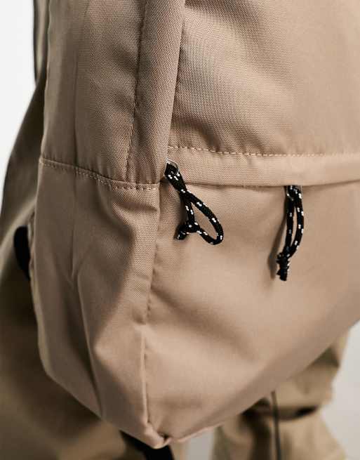 ASOS DESIGN – Brązowy nylonowy plecak z kontrastowymi pętelkami, 4 z 4