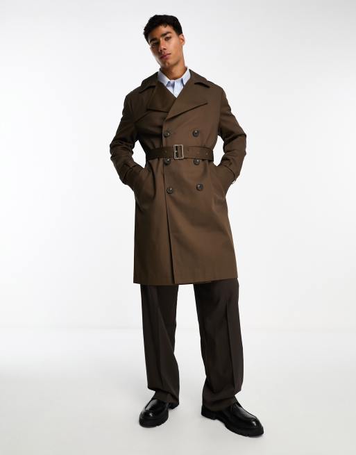 ASOS DESIGN – Brązowy prochowiec