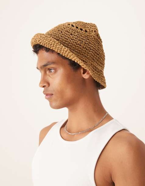 ASOS DESIGN – Brązowy słomkowy kapelusz typu bucket - view 1