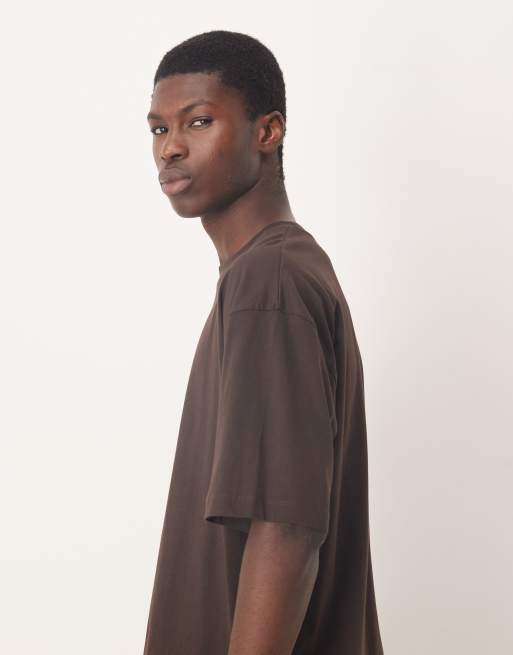 ASOS DESIGN – Brązowy T-shirt oversize, 4 z 5