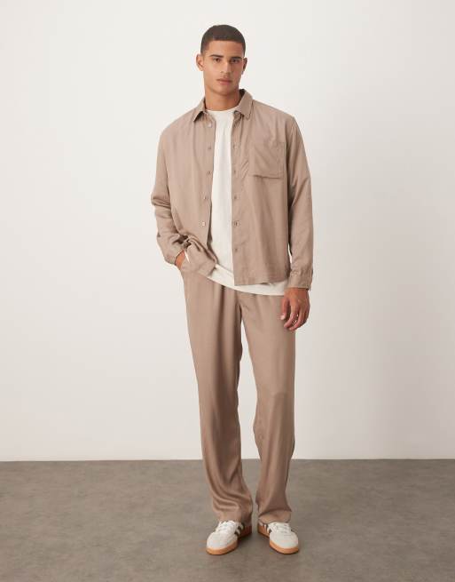ASOS DESIGN – Brązowy zestaw o luźnym kroju