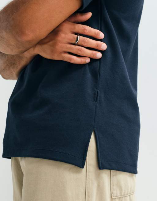 ASOS DESIGN breatheMAX™ Adaptive regular fit t-shirt i marinblå bomullsmix, 3 av 9