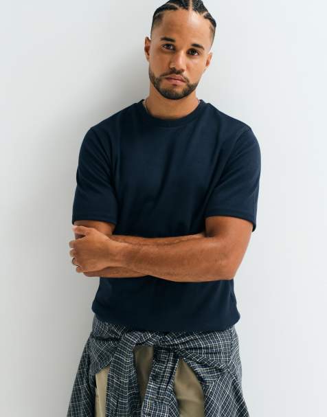 ASOS DESIGN breatheMAX™ adaptives T-Shirt in Marineblau, Baumwollmix - view 1