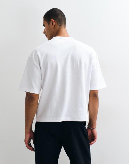 ASOS DESIGN breatheMAX™ camiseta boxy extragrande de algodón en blanco, 5 de 5
