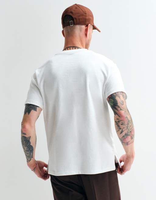 ASOS DESIGN breatheMAX™ camiseta de corte estándar en mezcla de algodón blanca, 6 de 9