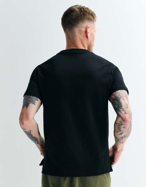 ASOS DESIGN breatheMAX™ camiseta de corte estándar en mezcla de algodón negra, 5 de 8